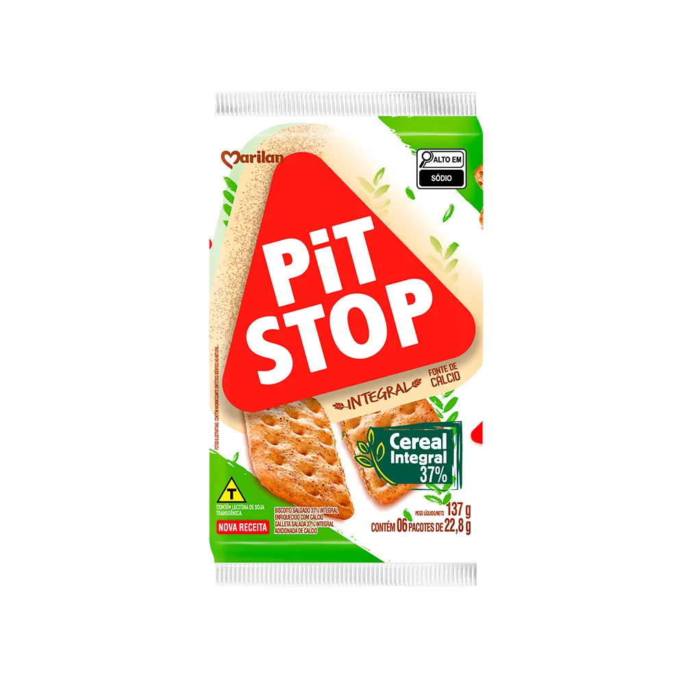 Biscoito Pit Stop Integral 137g