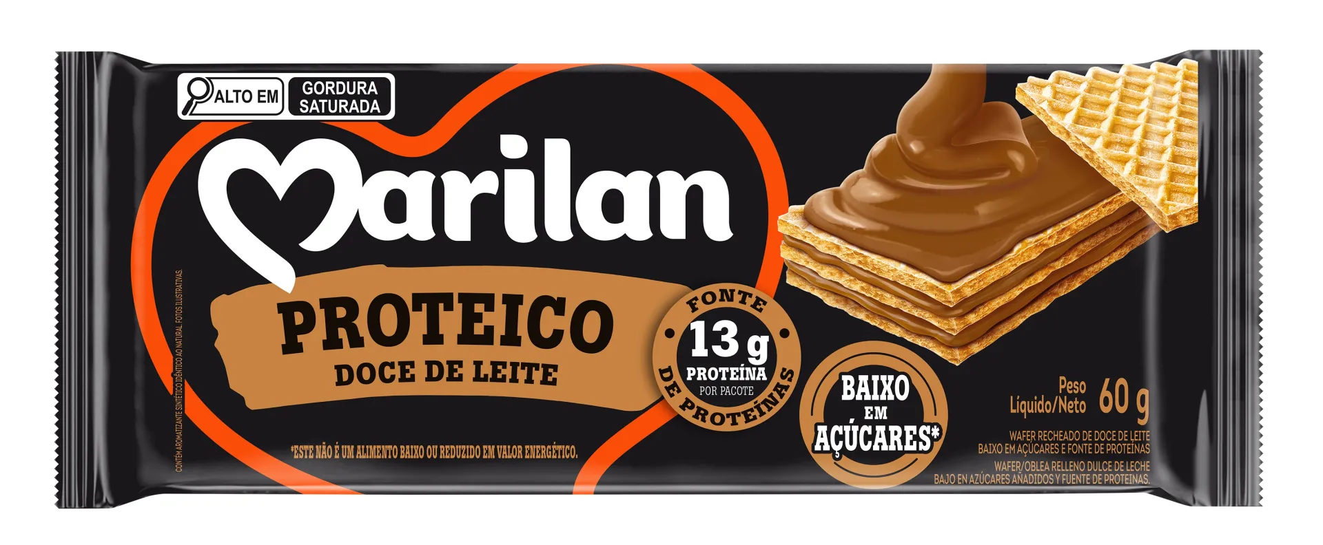 Biscoito Marilan Wafer Proteico Doce de Leite 60g