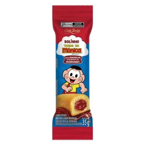 Bolinho Turma da Mônica Morango 35g