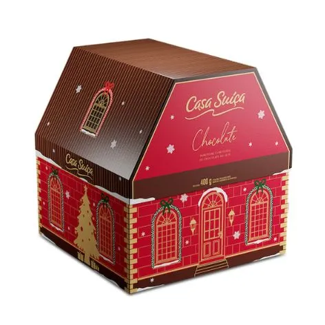 Casinha Panettone Casa Suíça Gotas de Chocolate 400g