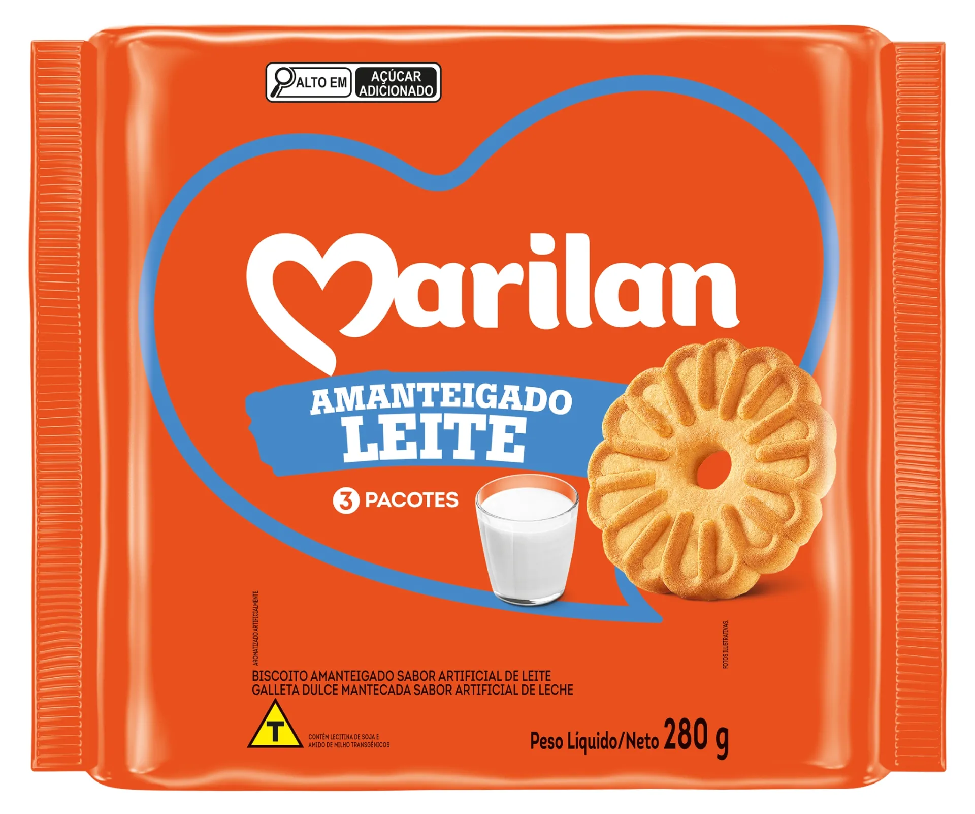 Biscoito Marilan Amanteigado Leite 280g