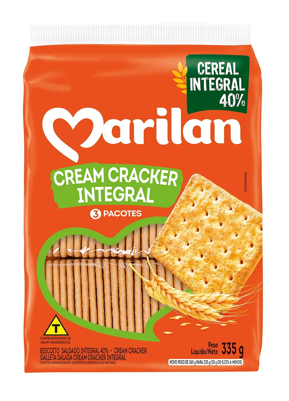Biscoito  Marilan Cream Cracker Integral 335g