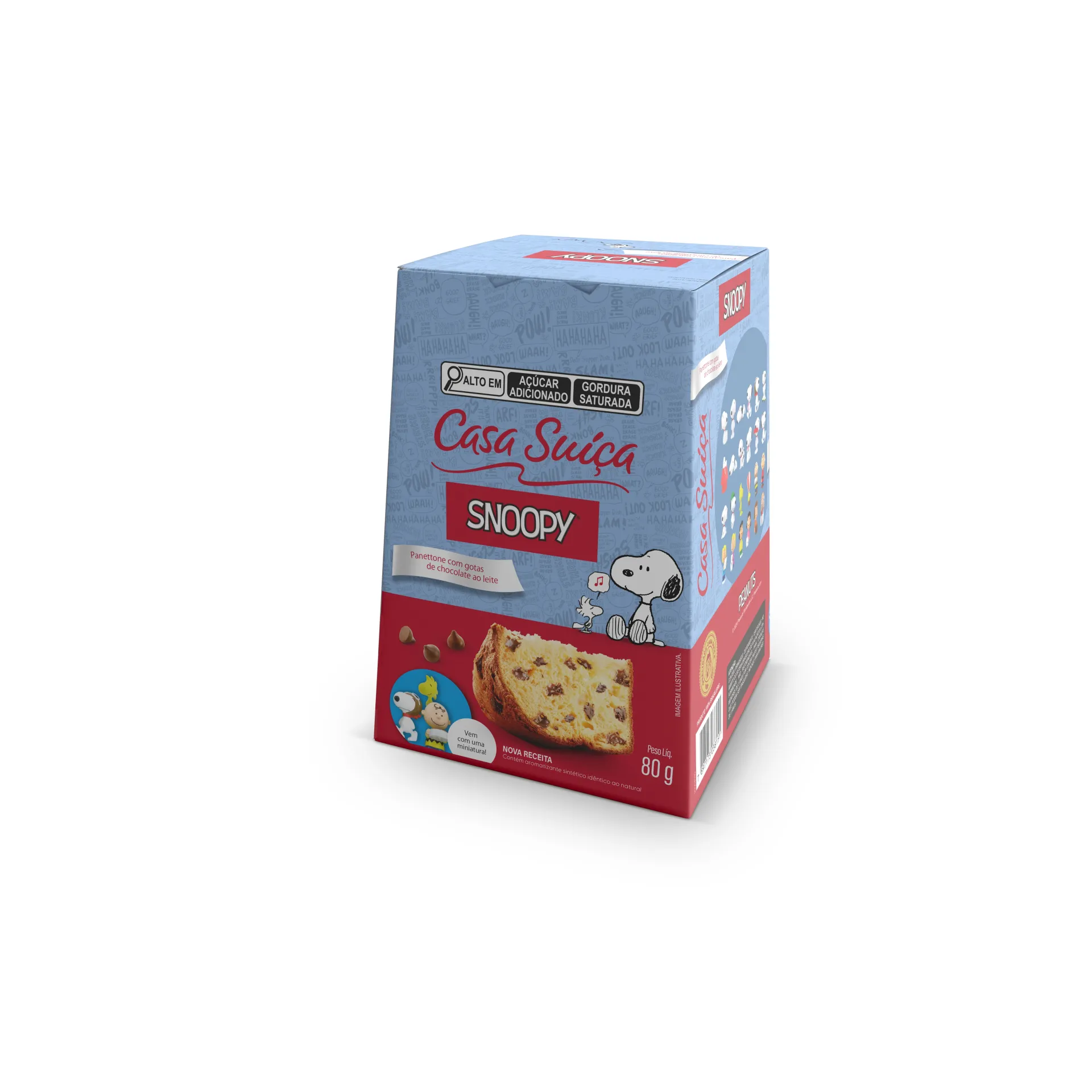 Mini Panettone Snoopy Gotas de Chocolate 80g