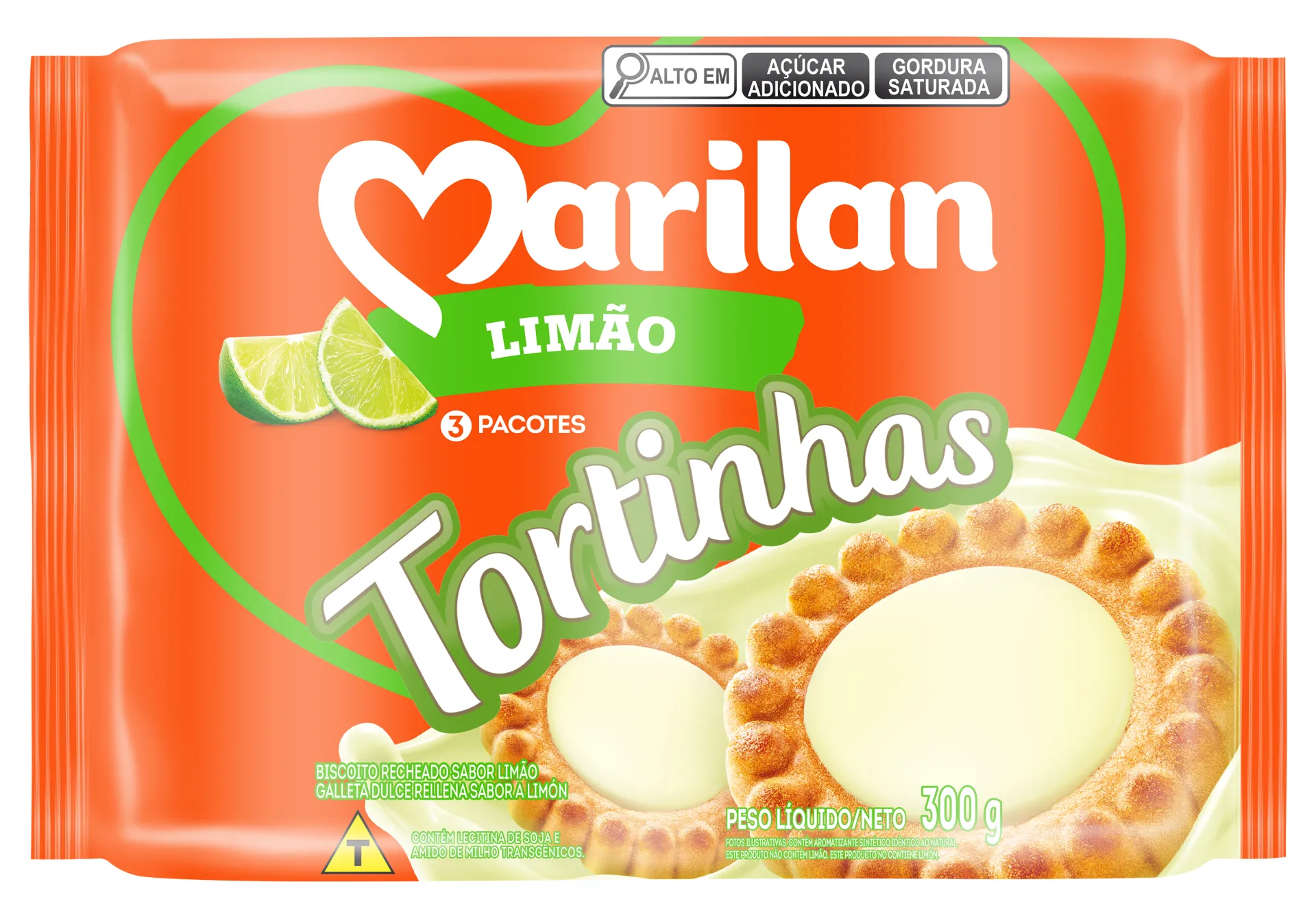 Biscoito Marilan Tortinhas Limão 300g