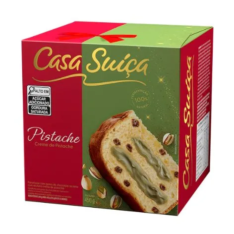 Panettone Casa Suíça Recheado Pistache 450g