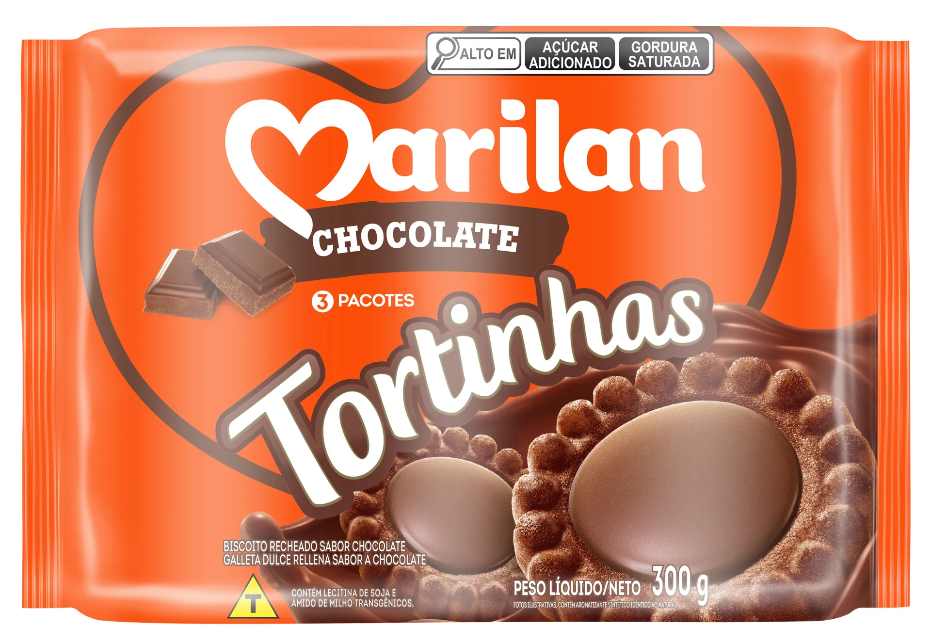 Biscoito Marilan Tortinhas Chocolate 300g