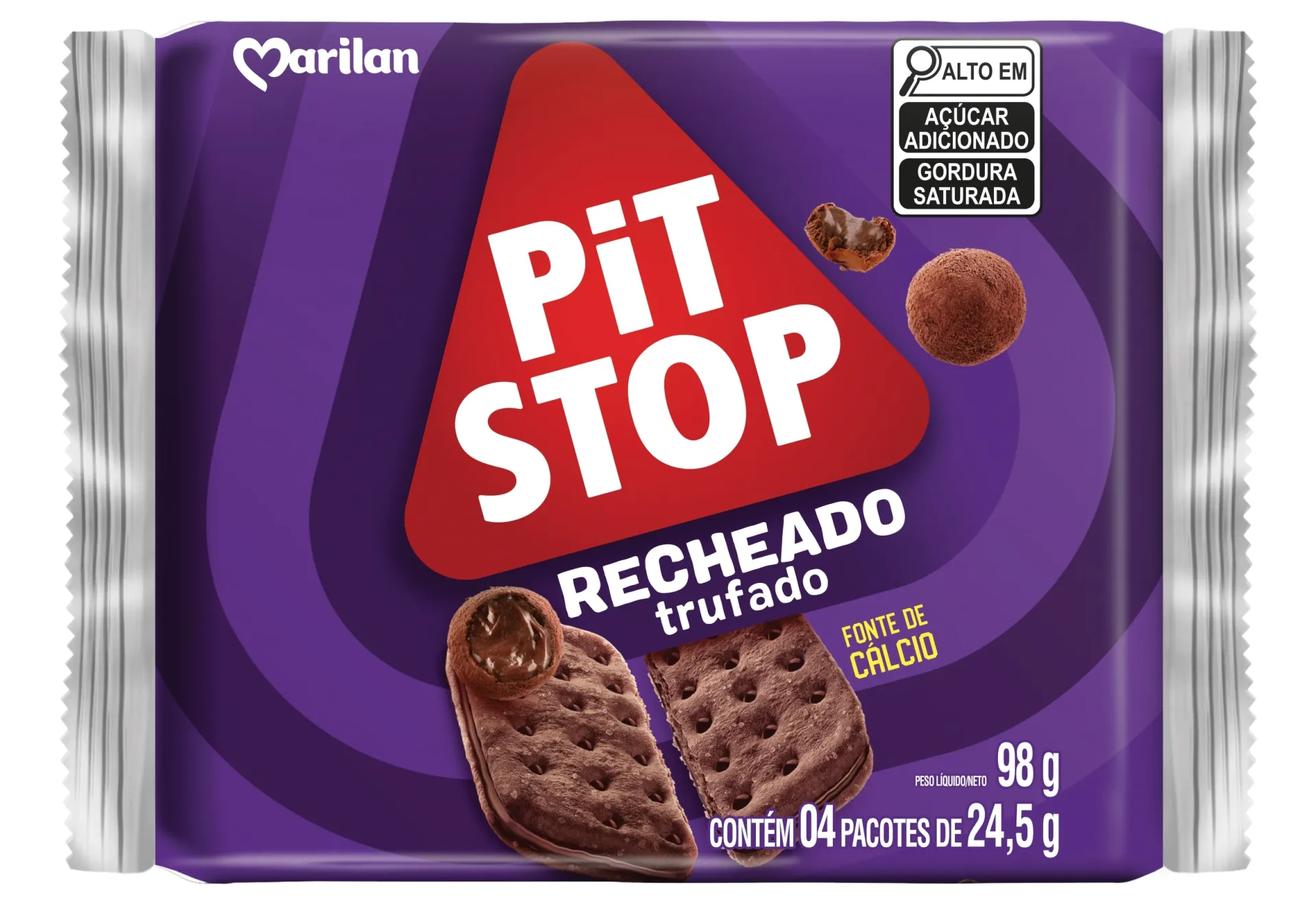 Biscoito Recheado Pit Stop Trufado 98g