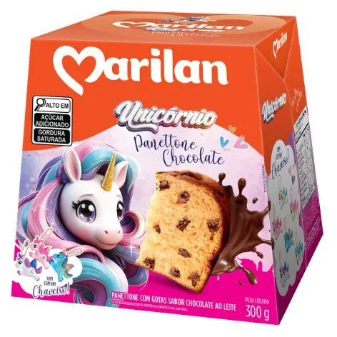Panettone Unicórnio Gotas Chocolate 300g