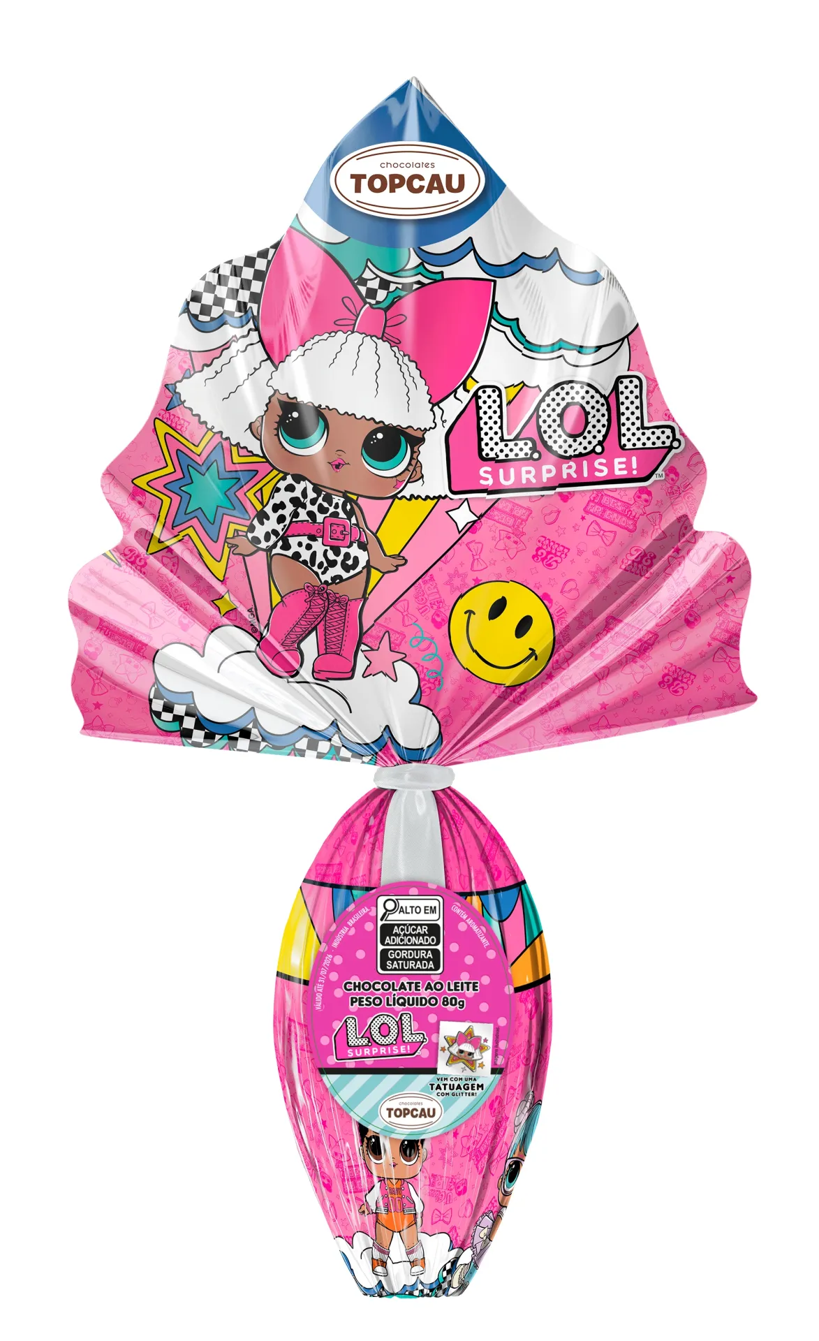 Ovo de Páscoa LOL Surprise Ao Leite 80g