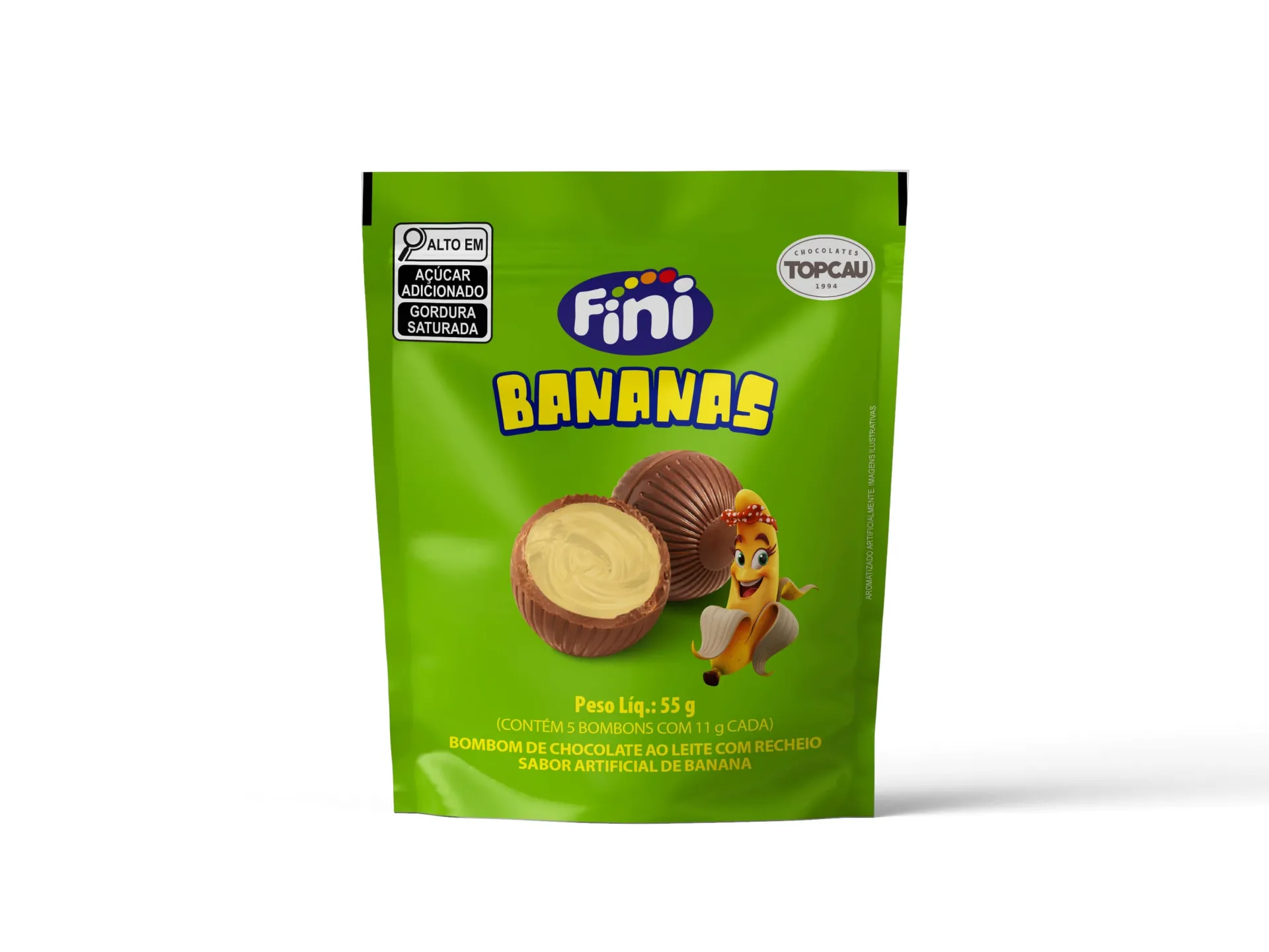 Bombom TopCau bananas 55g