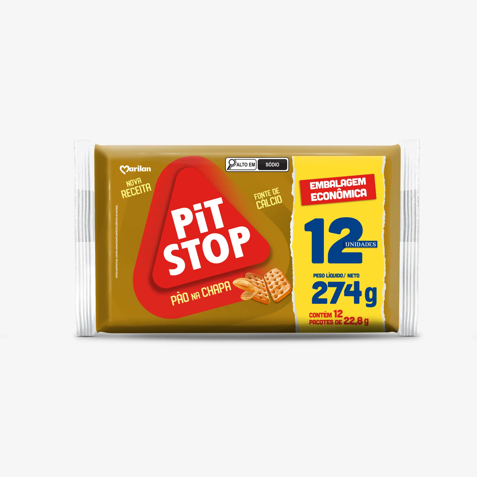 Biscoito Pit Stop Pão na Chapa 274g