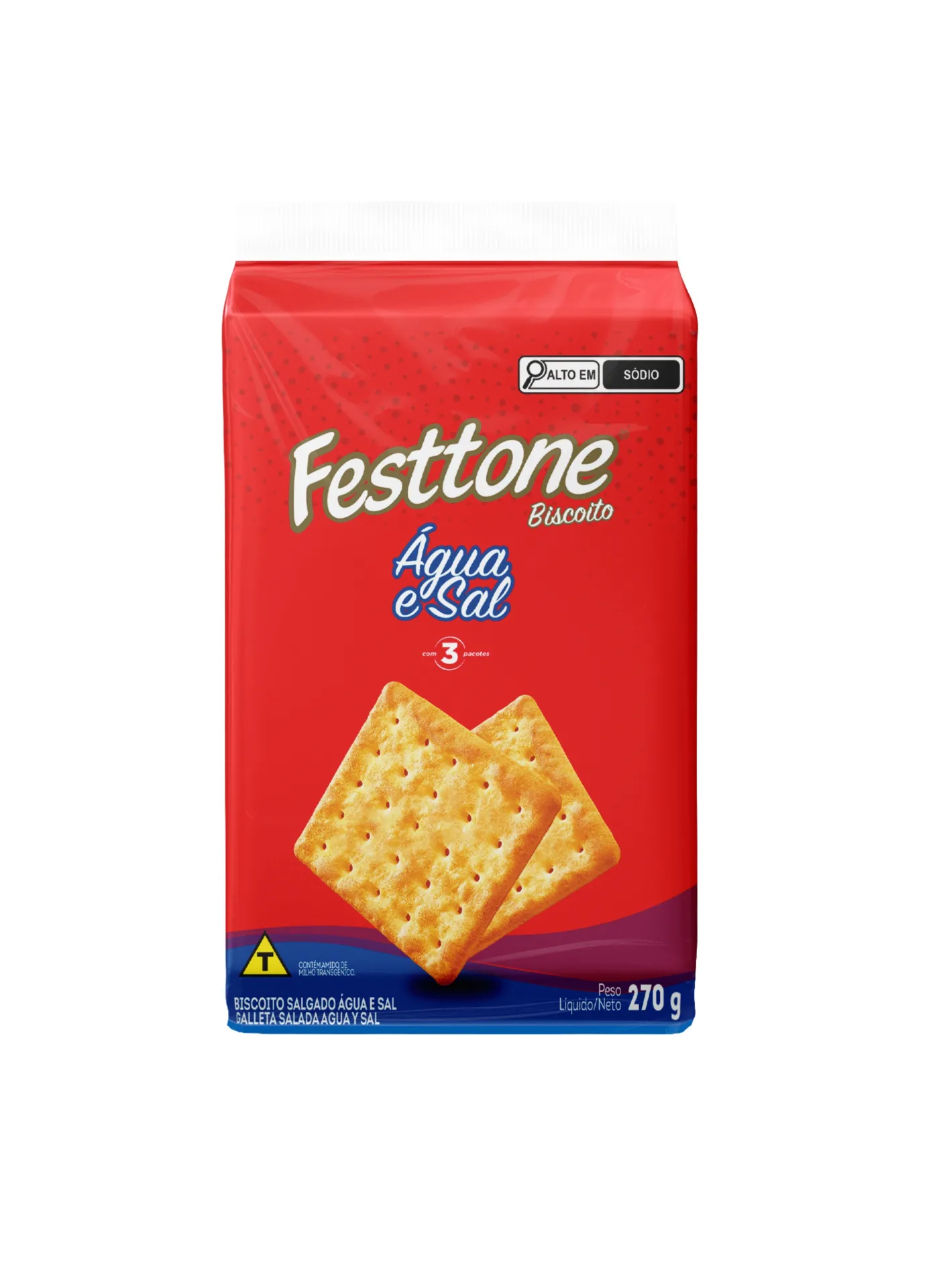 Biscoito Festtone Água e Sal 270g