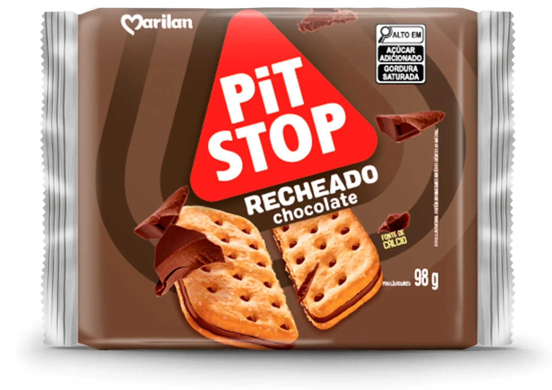 Biscoito Recheado Pit Stop Chocolate 98g