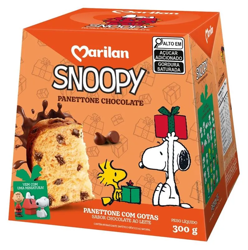 Panettone Snoopy Gotas Chocolate 300g