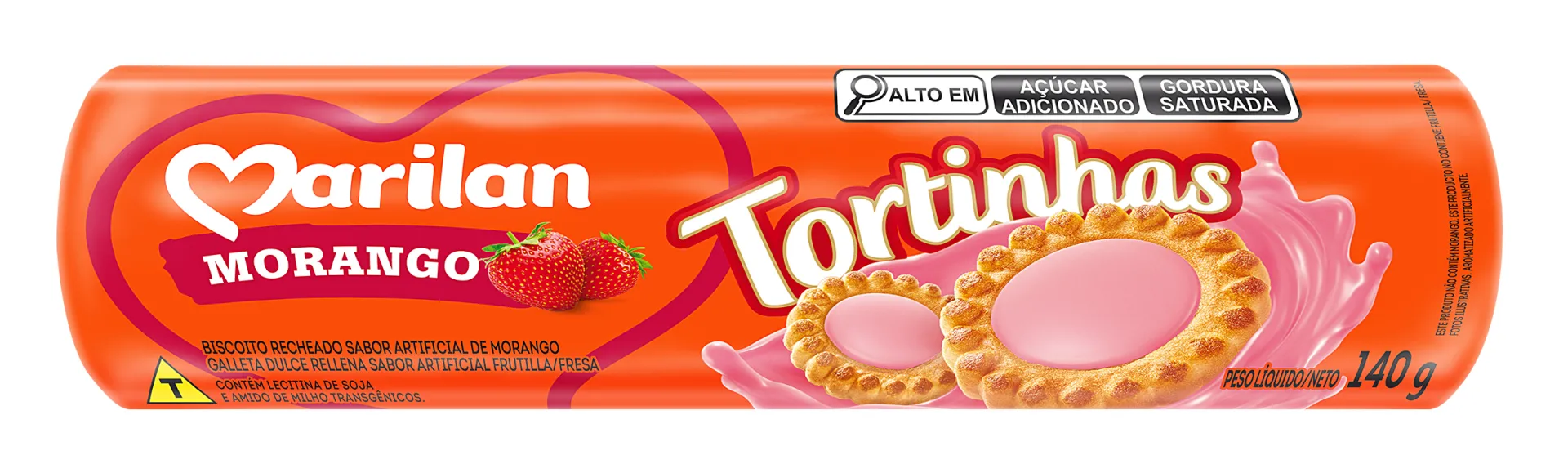 Biscoito Marilan Tortinha Morango 140g