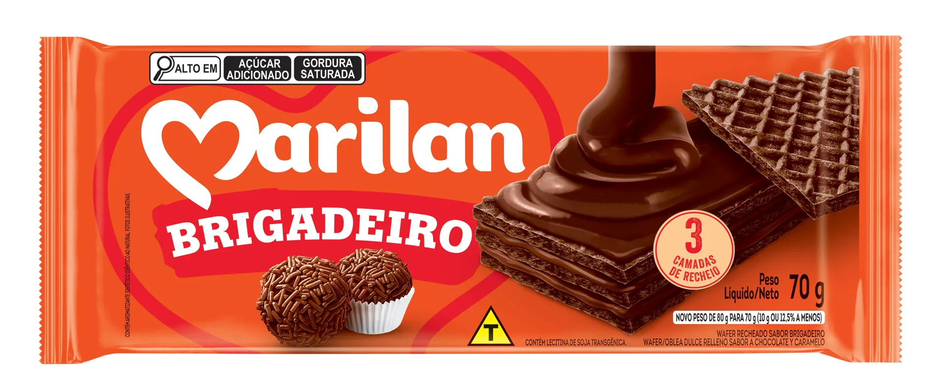Biscoito Marilan Wafer Brigadeiro 70g