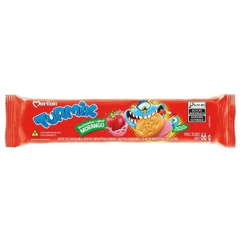 Biscoito Recheado Turmix Morango 66g