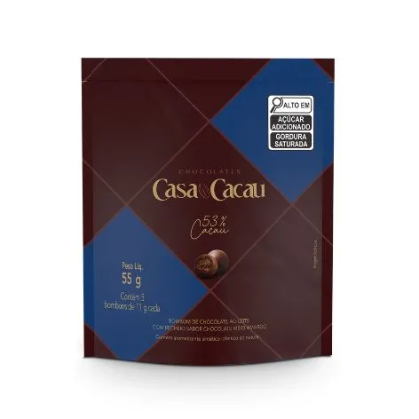 Bombom Chocolate 53% Cacau 55g