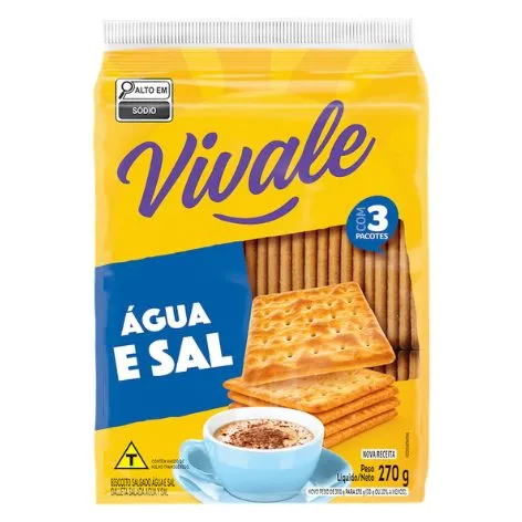 Biscoito Vivale Água e Sal 270g