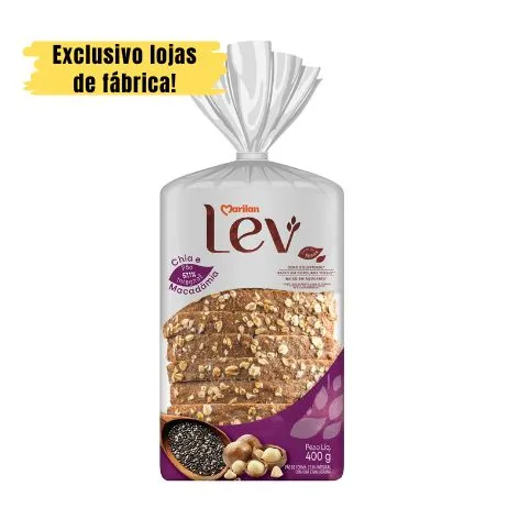 Pão Lev Forma Chia e Macadâmia 400g