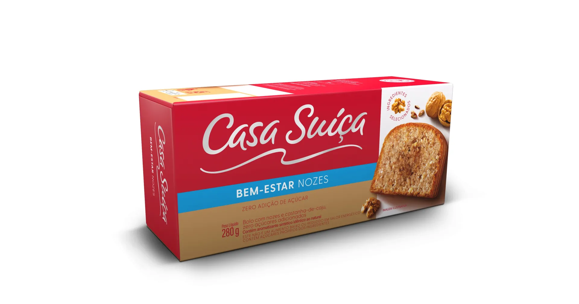 Bolo Bem-Estar Nozes 280g