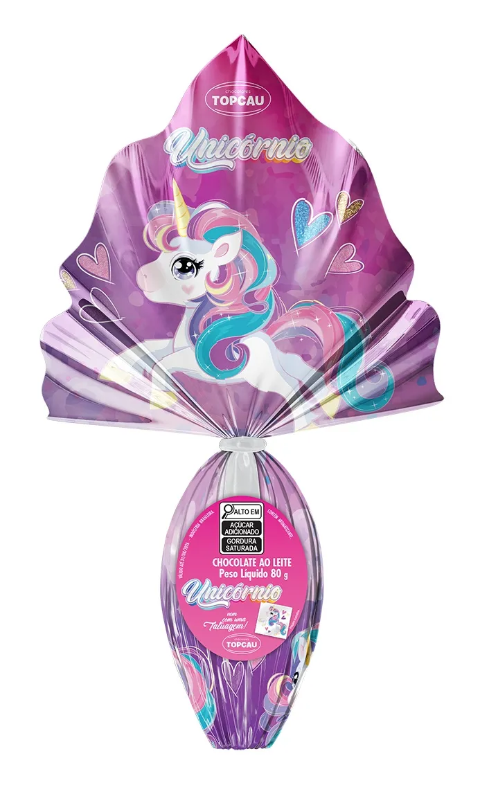 Ovo de Páscoa ao Leite Unicórnio 80g