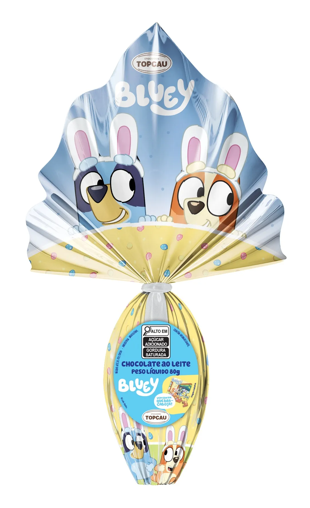 Ovo de Páscoa Bluey Ao Leite 80g