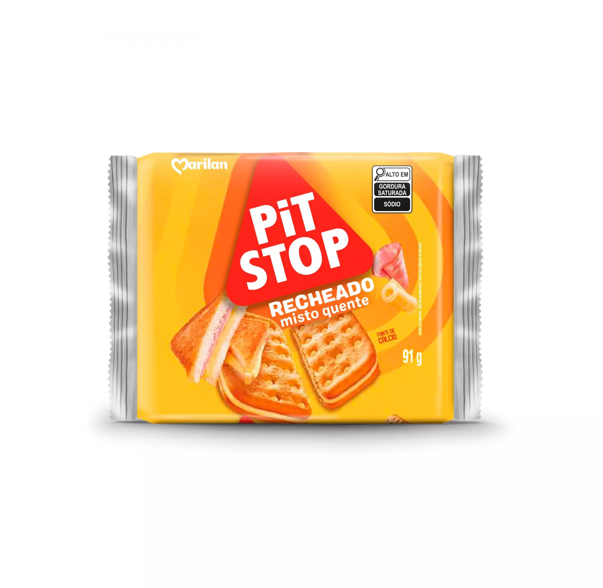 Biscoito Pit Stop Recheado Misto Quente 91g
