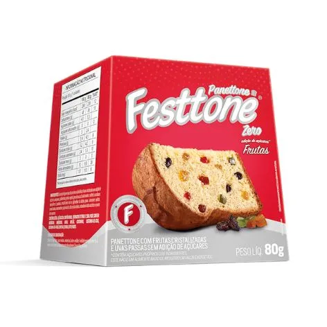 Panettone Frutas Zero Adição de Açúcares 80g