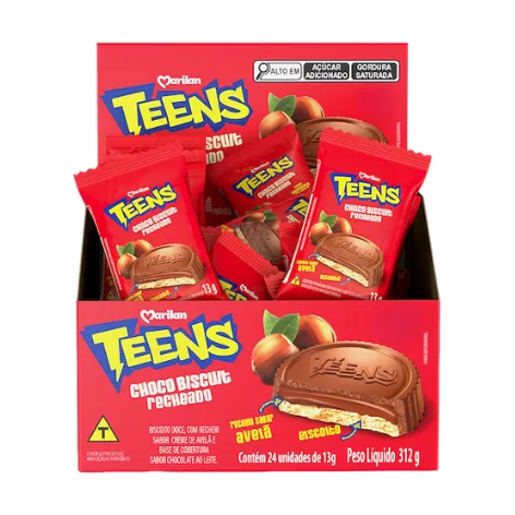 Display Choco Biscuit Recheado Avelã 312g