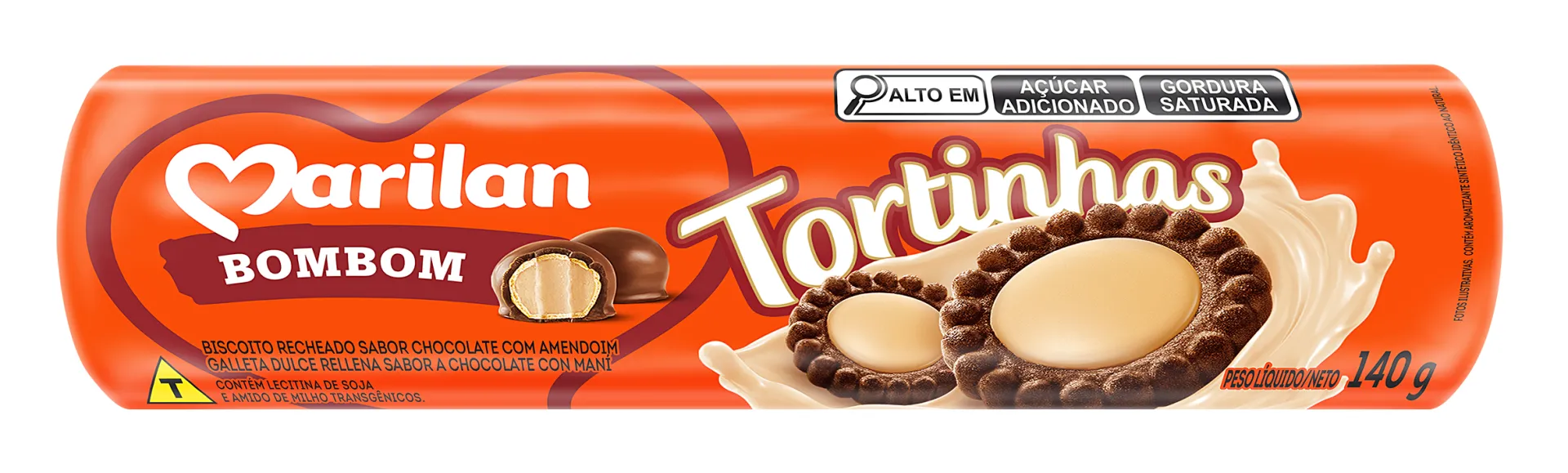 Biscoito Marilan Tortinhas Bombom 140g