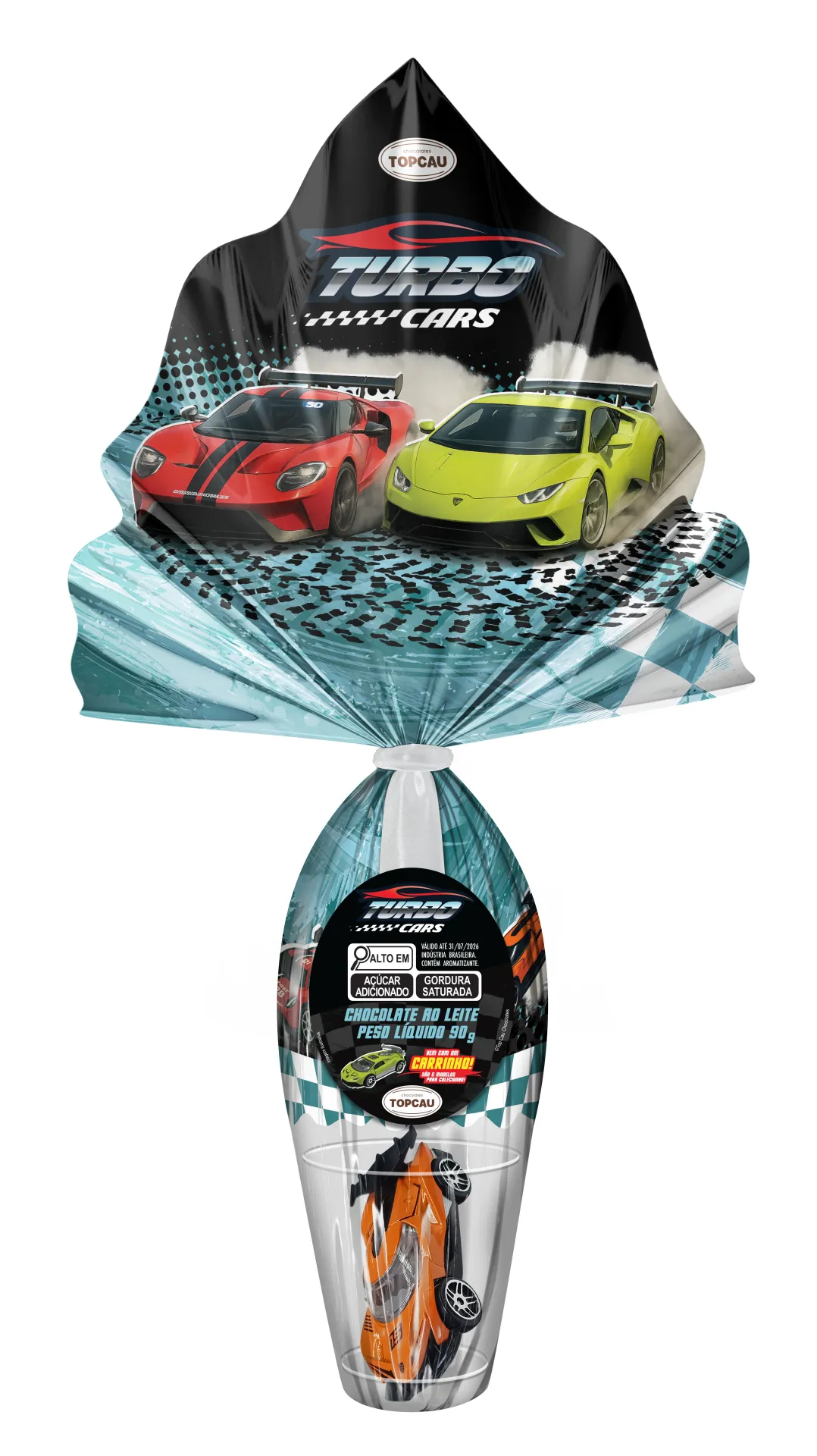 Ovo de Páscoa ao Leite Turbo Cars 90g