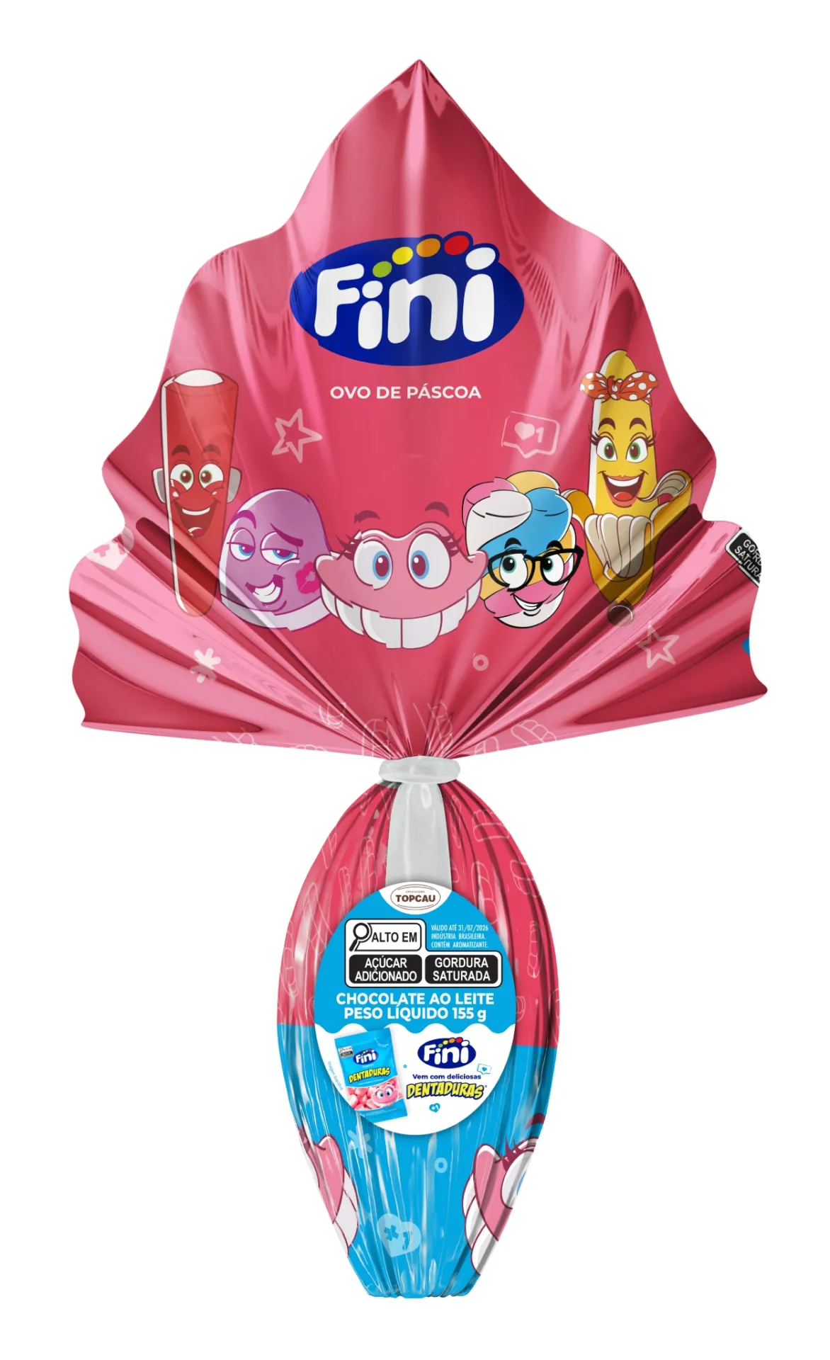 Ovo de Páscoa ao Leite Fini Dentaduras 140g