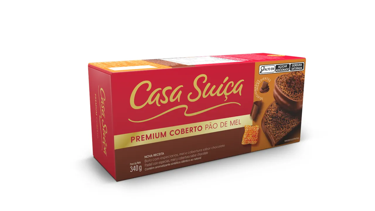 Bolo Premium Coberto Pão de Mel 340g