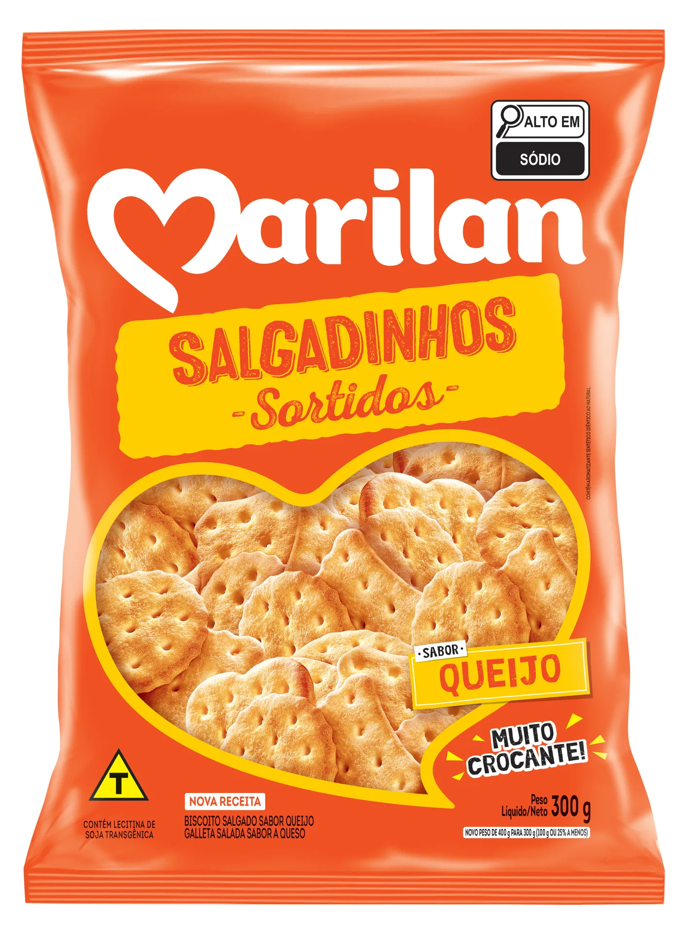 Biscoito Marilan Salgadinhos Sortidos Queijo 300g