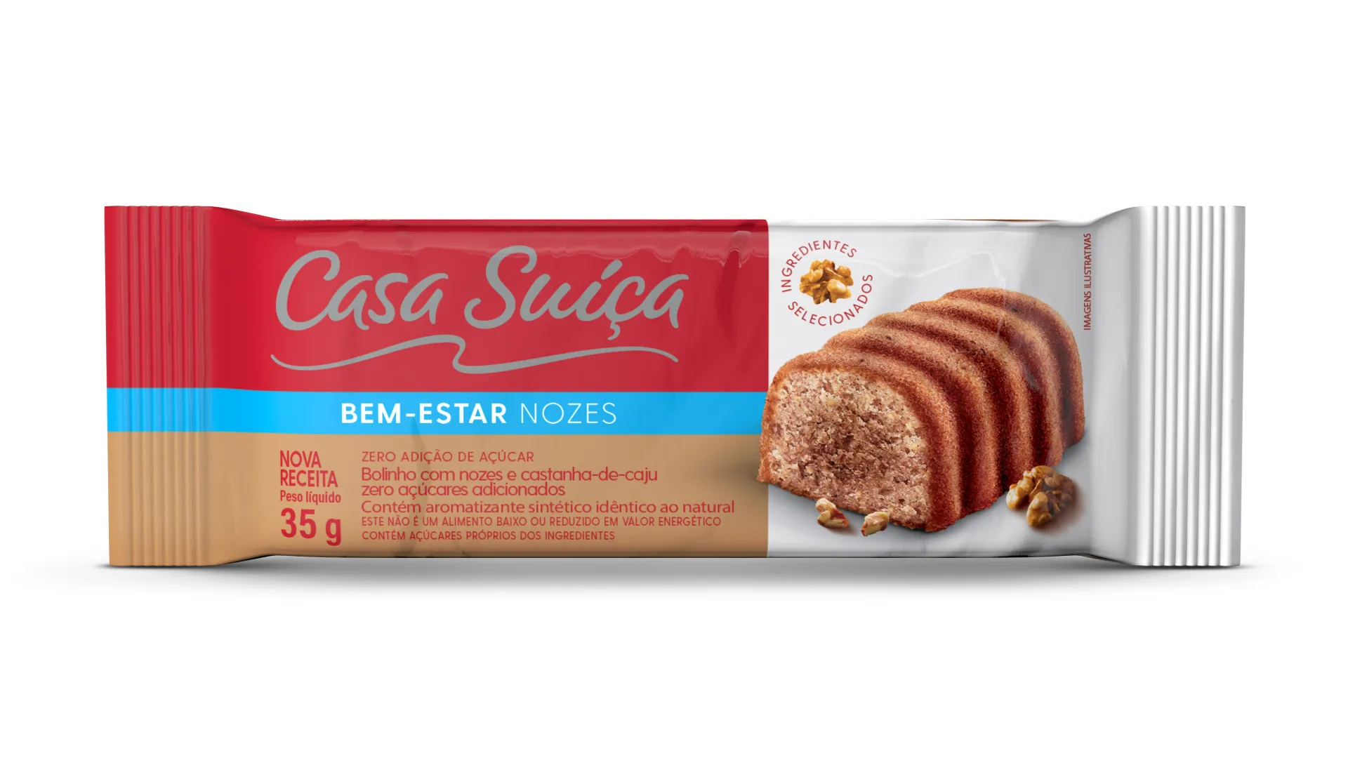 Bolinho Bem-Estar Nozes 35g