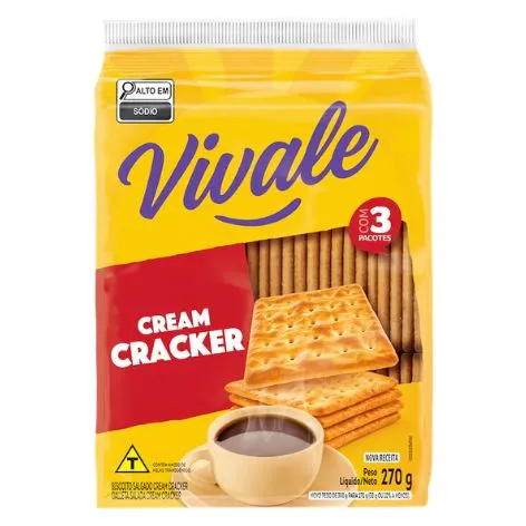 Biscoito Vivale Cream Cracker 270g