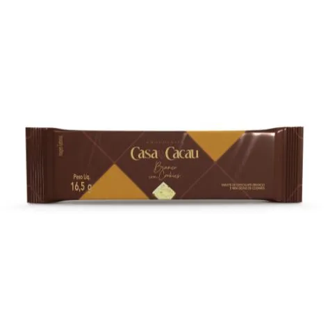 Tablete Chocolate Branco com Cookies 16,5g
