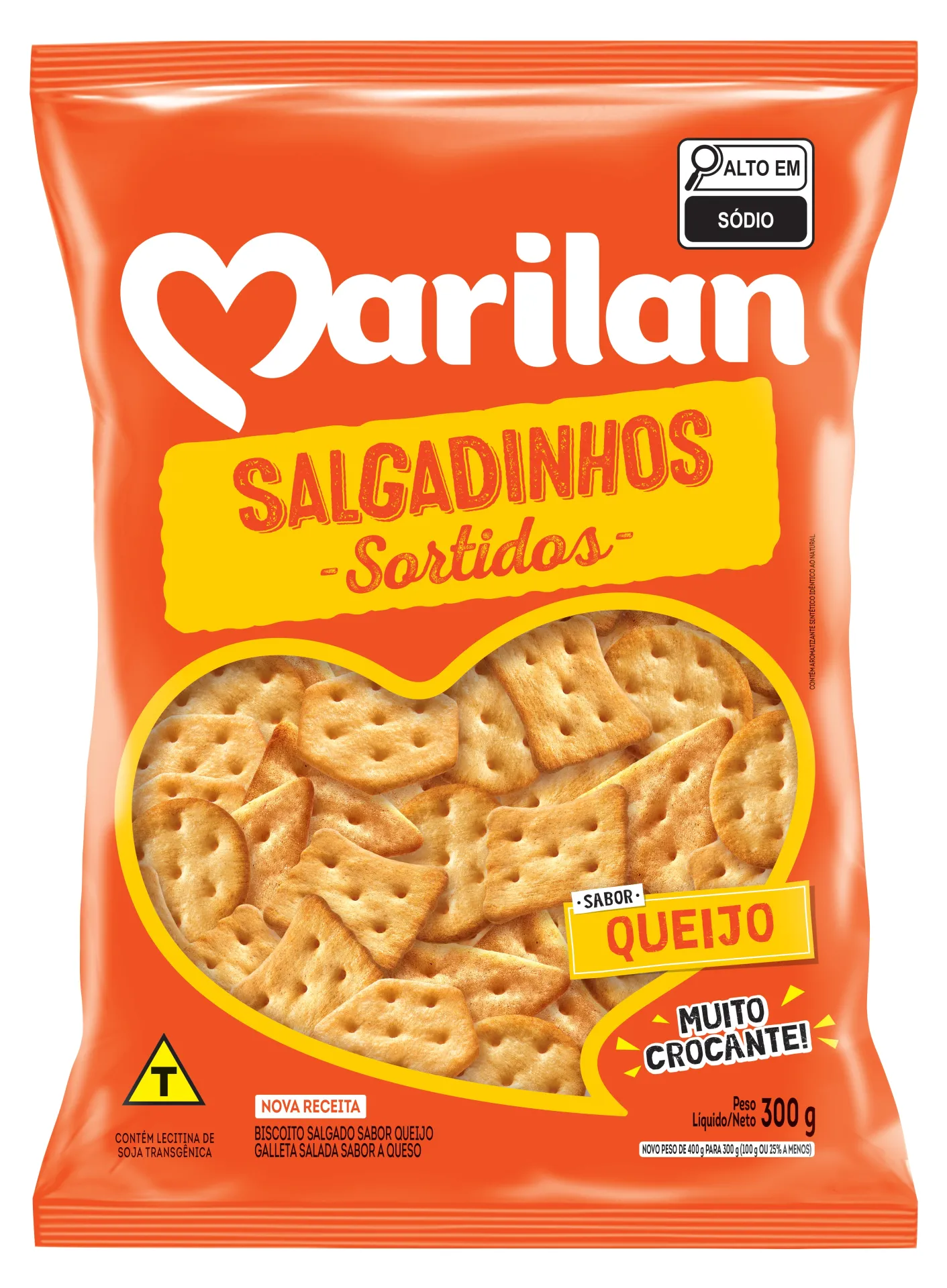 Biscoito Marilan Salgadinhos Sortidos Queijo 300g