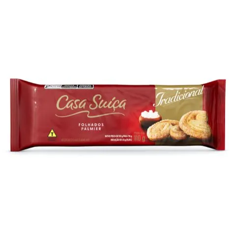 Biscoito Doce Folhado Palmier Tradicional 110g