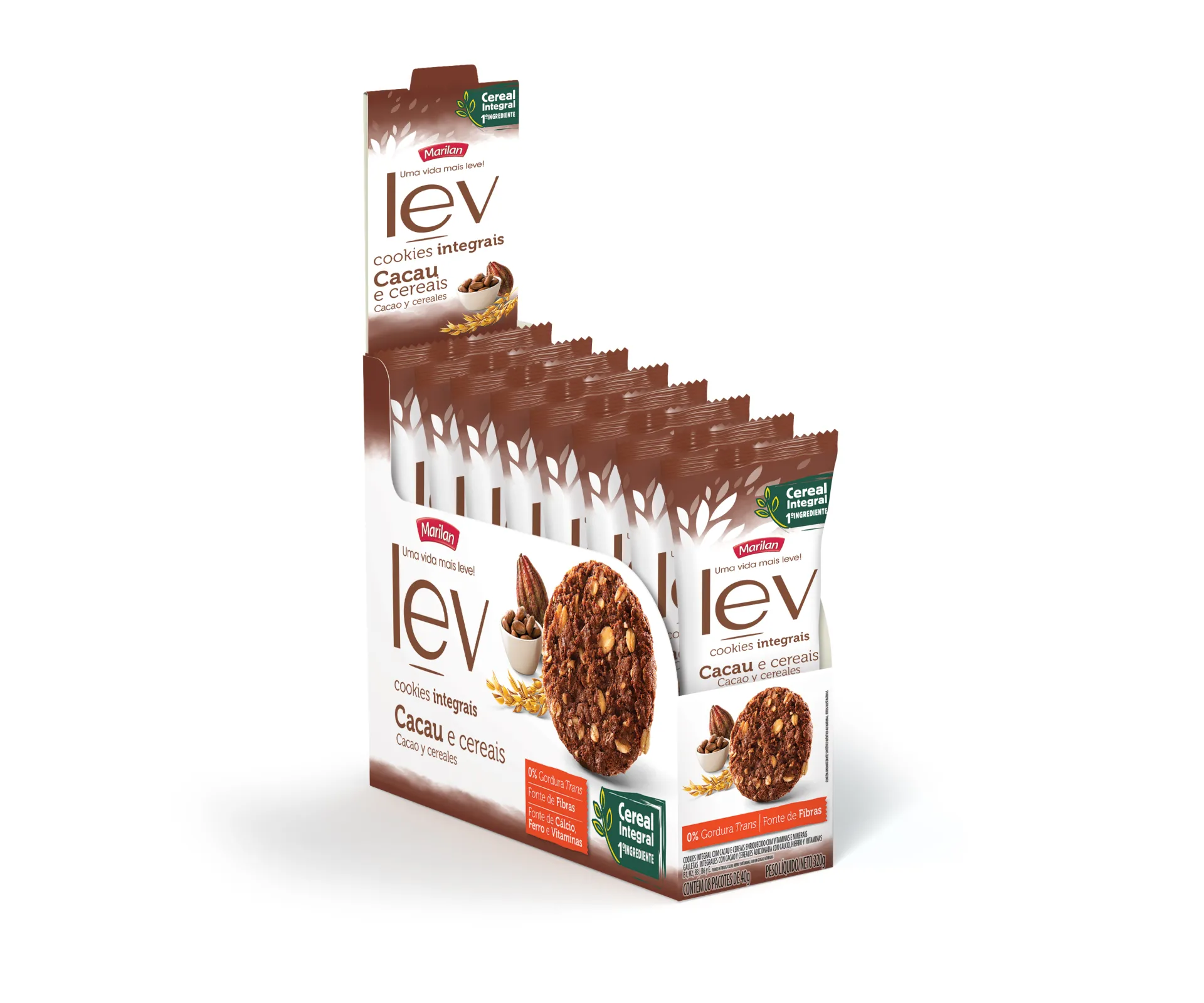 Cookies Lev Cacau e Cereais 40g