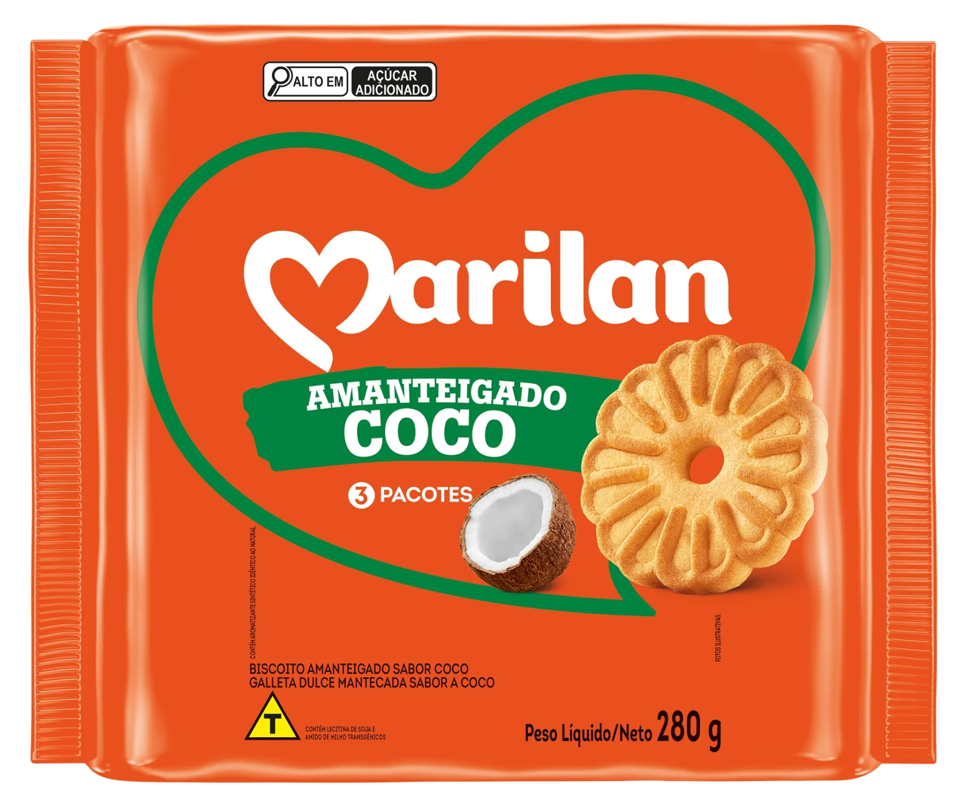Biscoito Marilan Amanteigado Coco 280g