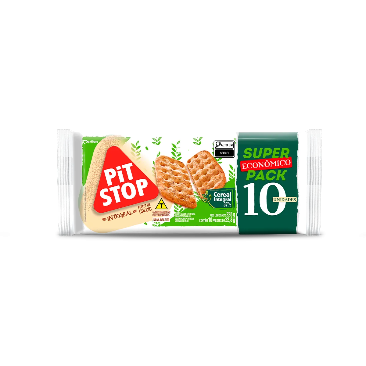 Biscoito Pit Stop Integral 228g