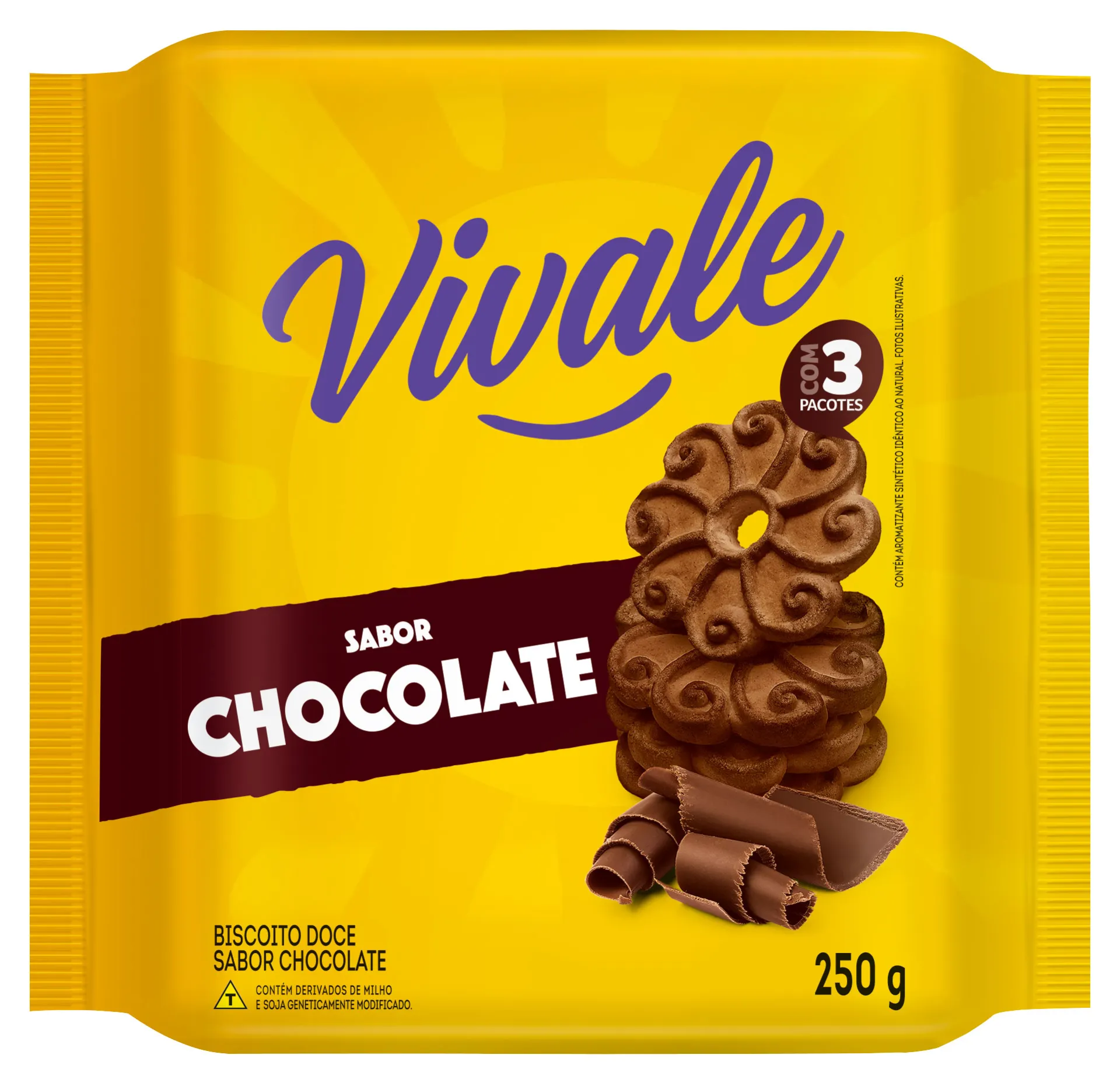 Biscoito Doce Chocolate Vivale 250g