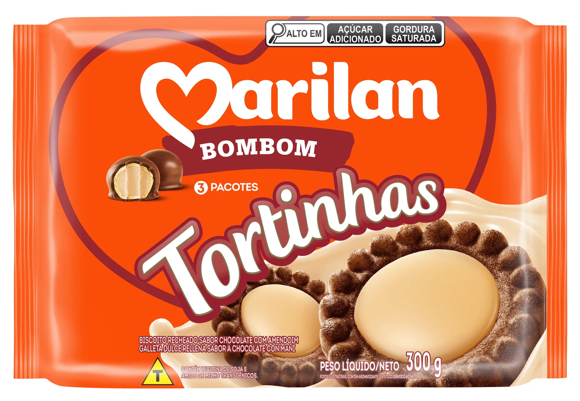Biscoito Marilan Tortinhas Bombom 300g