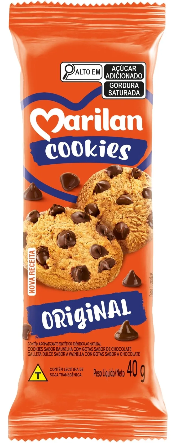 Cookies Marilan Original com Gotas 40g