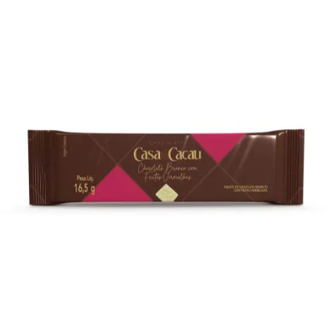 Tablete Chocolate Branco com Frutas Vermelhas 16,5g