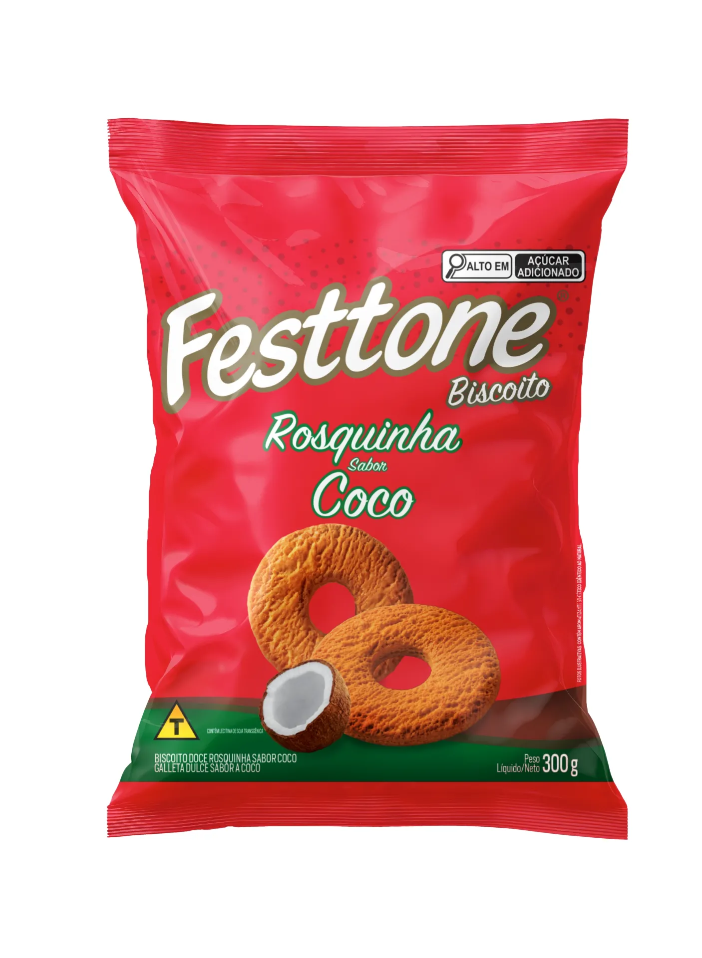 Biscoito Festtone Rosquinha Coco 300g