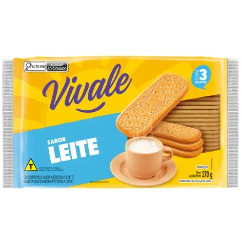 Biscoito Vivale Leite 270g