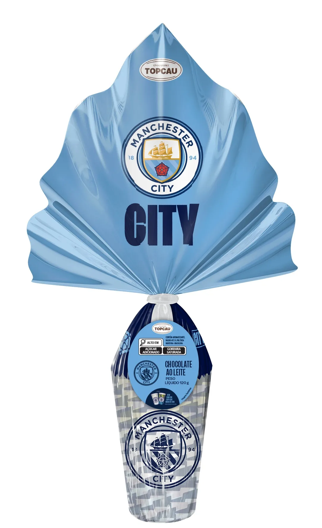 Ovo de Páscoa ao Leite Manchester City 120g